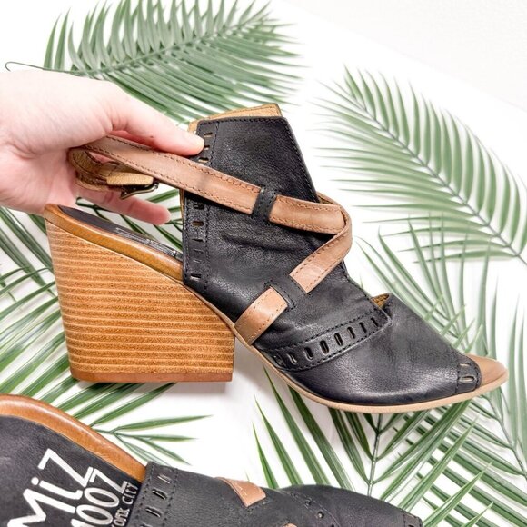 Miz Mooz Women's Kipling Leather Wedge Sandal Size EU 42 / US 10.5 -  11 - Picture 11 of 11